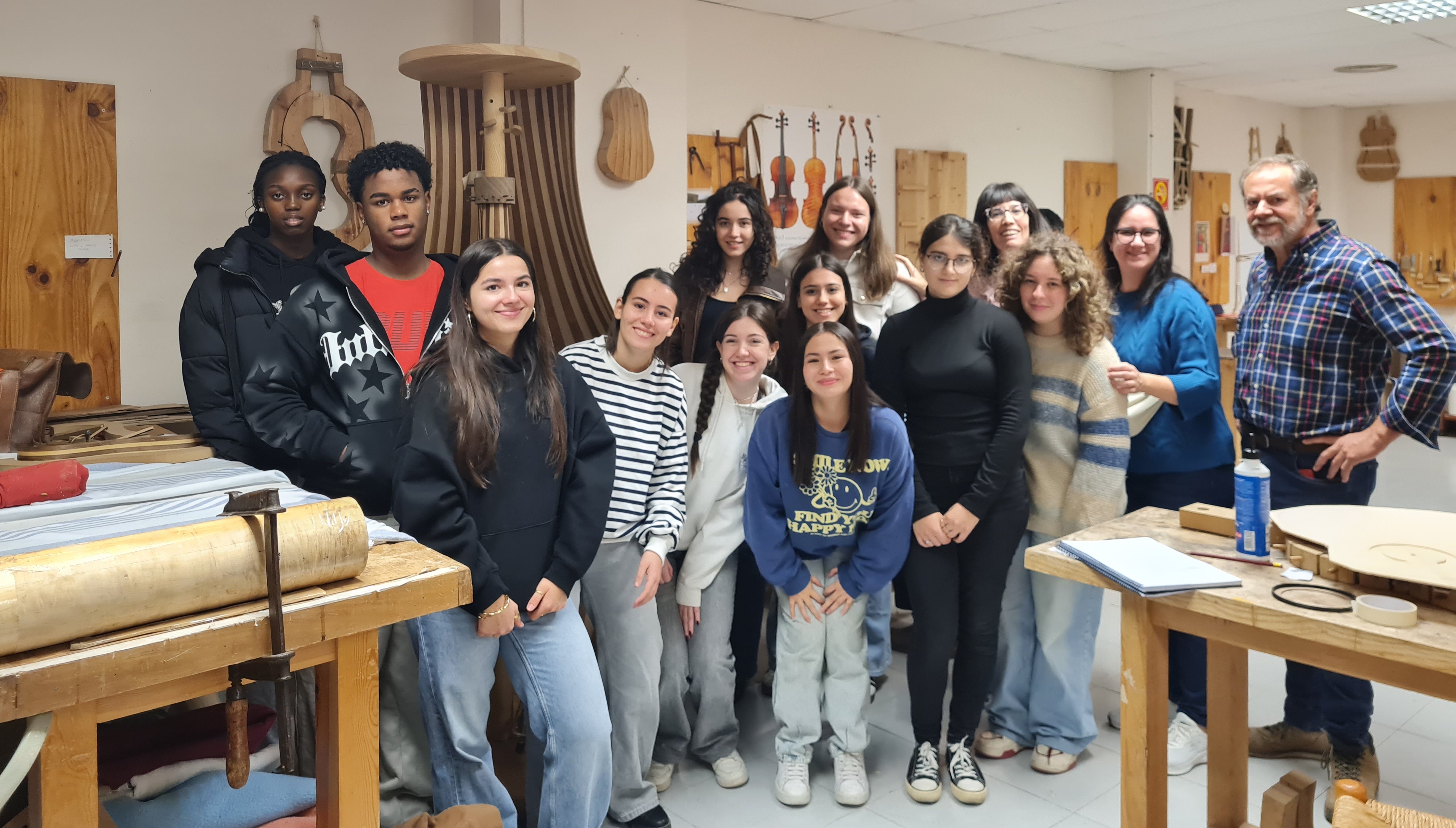 Vista de un taller luthier